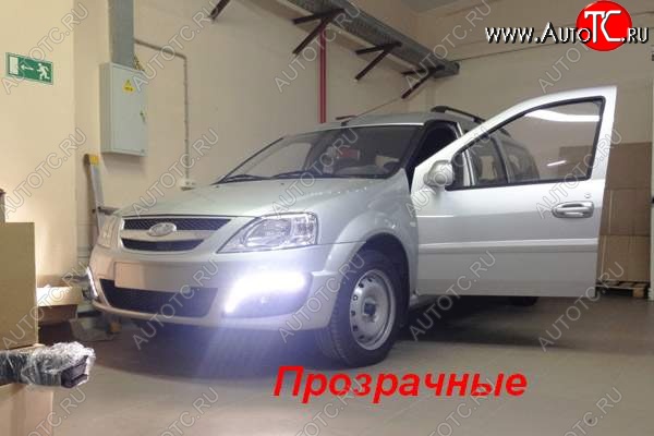 5 399 р. Вставки под ПТФ с ДХО в передний бампер Тюн-Авто  Лада Ларгус (2012-2021) дорестайлинг R90 (Стандарт)  с доставкой в г. Воронеж