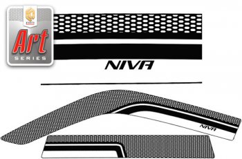 2 399 р. Дефлектора окон CA-Plastic  Chevrolet Niva  2123 (2009-2020), Лада 2123 (Нива Шевроле) (2009-2020) (Серия Art белая, Без хром.молдинга)  с доставкой в г. Воронеж. Увеличить фотографию 3