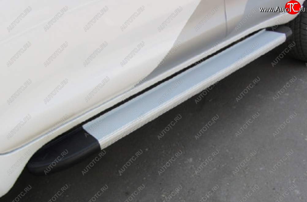 19 949 р. Порожки для ног Arbori Optima Silver Chevrolet Niva 2123 рестайлинг (2009-2020)  с доставкой в г. Воронеж