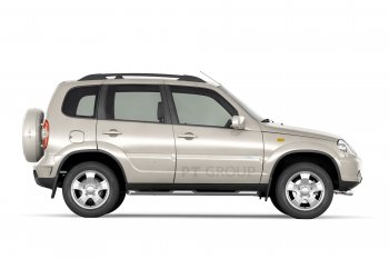 12 899 р. Защита порогов из трубы Ø63 мм с проступью Petroil Tuning  Chevrolet Niva  2123 (2009-2020), Лада 2123 (Нива Шевроле) (2009-2021) (Нержавеющая полированная сталь)  с доставкой в г. Воронеж. Увеличить фотографию 2