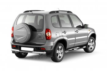 12 899 р. Защита порогов из трубы Ø63 мм с проступью Petroil Tuning  Chevrolet Niva  2123 (2009-2020), Лада 2123 (Нива Шевроле) (2009-2021) (Нержавеющая полированная сталь)  с доставкой в г. Воронеж. Увеличить фотографию 4