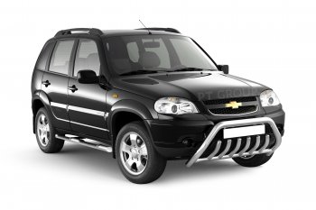 15 999 р. Защита переднего бампера высокая из труб d63/51 мм Petroil Tuning - Люкс  Chevrolet Niva  2123 (2009-2020), Лада 2123 (Нива Шевроле) (2009-2021) (Нержавеющая полированная сталь)  с доставкой в г. Воронеж. Увеличить фотографию 3