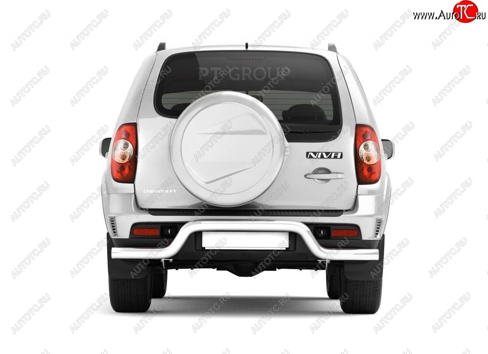 11 099 р. Защита заднего бампера Petroil Tuning Волна (d63)  Chevrolet Niva  2123 (2009-2020), Лада 2123 (Нива Шевроле) (2009-2021) (Нержавеющая полированная сталь)  с доставкой в г. Воронеж