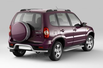 11 519 р. Порожки для ног Petroil Tuning (Ø51 мм) Chevrolet Niva 2123 рестайлинг (2009-2020) (Сталь с полимерным покрытием в цвет: серебристый ❞Искра❝)  с доставкой в г. Воронеж. Увеличить фотографию 2