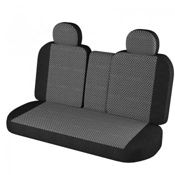 2 779 р. Чехлы для сидений Lord Autofashion Стандарт Плюс (жаккард, 2002-2012)  Chevrolet Niva  2123 (2009-2020), Лада 2123 (Нива Шевроле) (2009-2021) (Чёрный, вставка Стежок Серый)  с доставкой в г. Воронеж. Увеличить фотографию 2