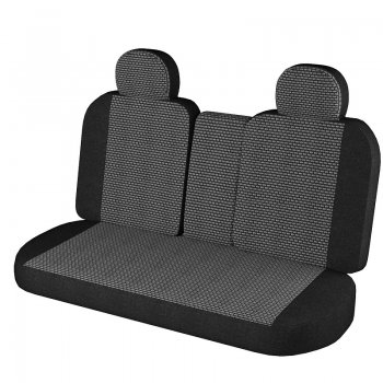 2 779 р. Чехлы для сидений Lord Autofashion Стандарт Плюс (жаккард, 2014-2016)  Chevrolet Niva  2123 (2009-2020), Лада 2123 (Нива Шевроле) (2009-2021) (Чёрный, вставка Сеул Серый)  с доставкой в г. Воронеж. Увеличить фотографию 2
