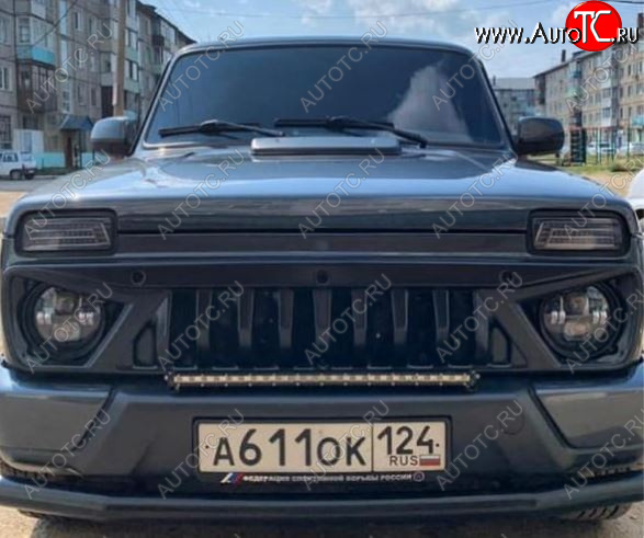 2 549 р. Решётка радиатора в сборе Раптор (с сеткой)  ВИС 2346 ( бортовой,  фургон,) (1998-2025), ВИС 23461 ( бортовой,  фургон,) (1998-2025), Лада Нива 4х4  2121 (1977-2019), Лада нива 4х4 ( 2131,  2121 Бронто,  2121,  2121 (Legend)) (2014-2025) (Неокрашенная)  с доставкой в г. Воронеж