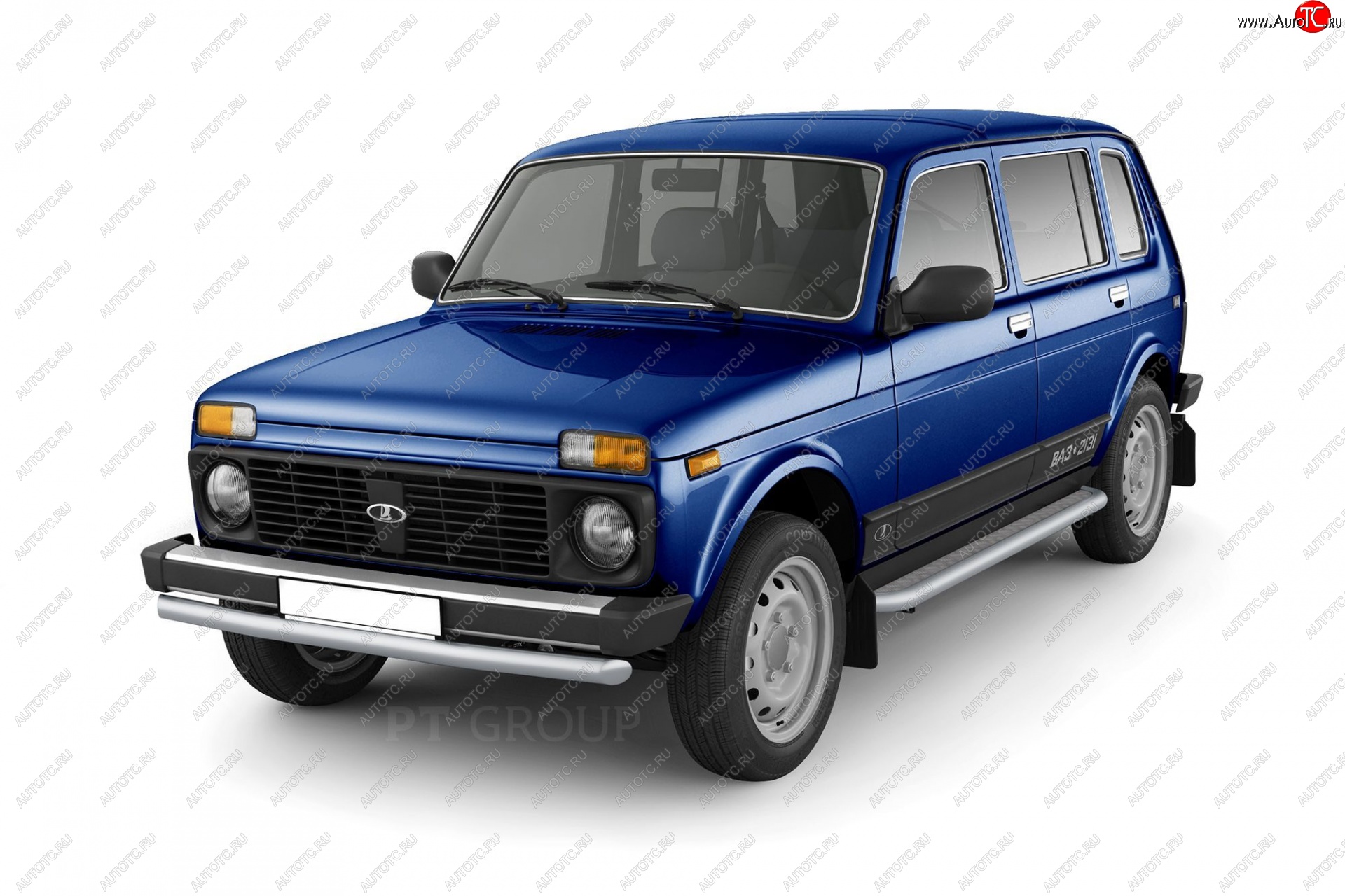 10 499 р. Порожки для ног из трубы Ø51 с алюминиевой площадкой Petroil Tuning  Лада нива 4х4  2131 (1993-2019) 5 дв. дорестайлинг (Сталь с полимерным покрытием в цвет: серебро ❞Искра❝)  с доставкой в г. Воронеж