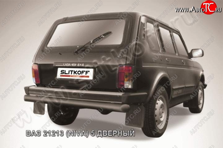 5 599 р. Защита задняя Slitkoff  Лада нива 4х4 ( 2131,  2121-80) (1993-2019) 5 дв. дорестайлинг, ФОРА (Цвет: серебристый)  с доставкой в г. Воронеж
