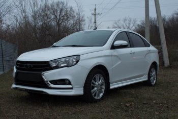 1 179 р. Центральная планка между клыками VTS переднего бампера Лада Веста SW 2181 универсал дорестайлинг (2017-2022) (Неокрашенная)  с доставкой в г. Воронеж. Увеличить фотографию 4