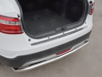 1 429 р. Накладка защитная на задний бампер Russtal Лада Веста SW 2181 универсал дорестайлинг (2017-2022) (поверхность зеркальная)  с доставкой в г. Воронеж. Увеличить фотографию 3