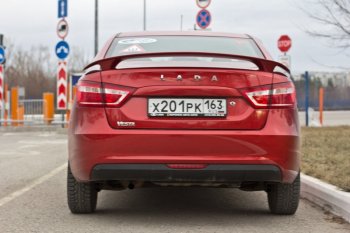 9 449 р. Спойлер Артформ Лада Веста 2180 седан дорестайлинг (2015-2023) (Окрашенный)  с доставкой в г. Воронеж. Увеличить фотографию 2
