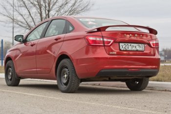 9 449 р. Спойлер Артформ Лада Веста 2180 седан дорестайлинг (2015-2023) (Окрашенный)  с доставкой в г. Воронеж. Увеличить фотографию 3