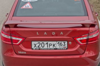 9 449 р. Спойлер Артформ Лада Веста 2180 седан дорестайлинг (2015-2023) (Окрашенный)  с доставкой в г. Воронеж. Увеличить фотографию 5