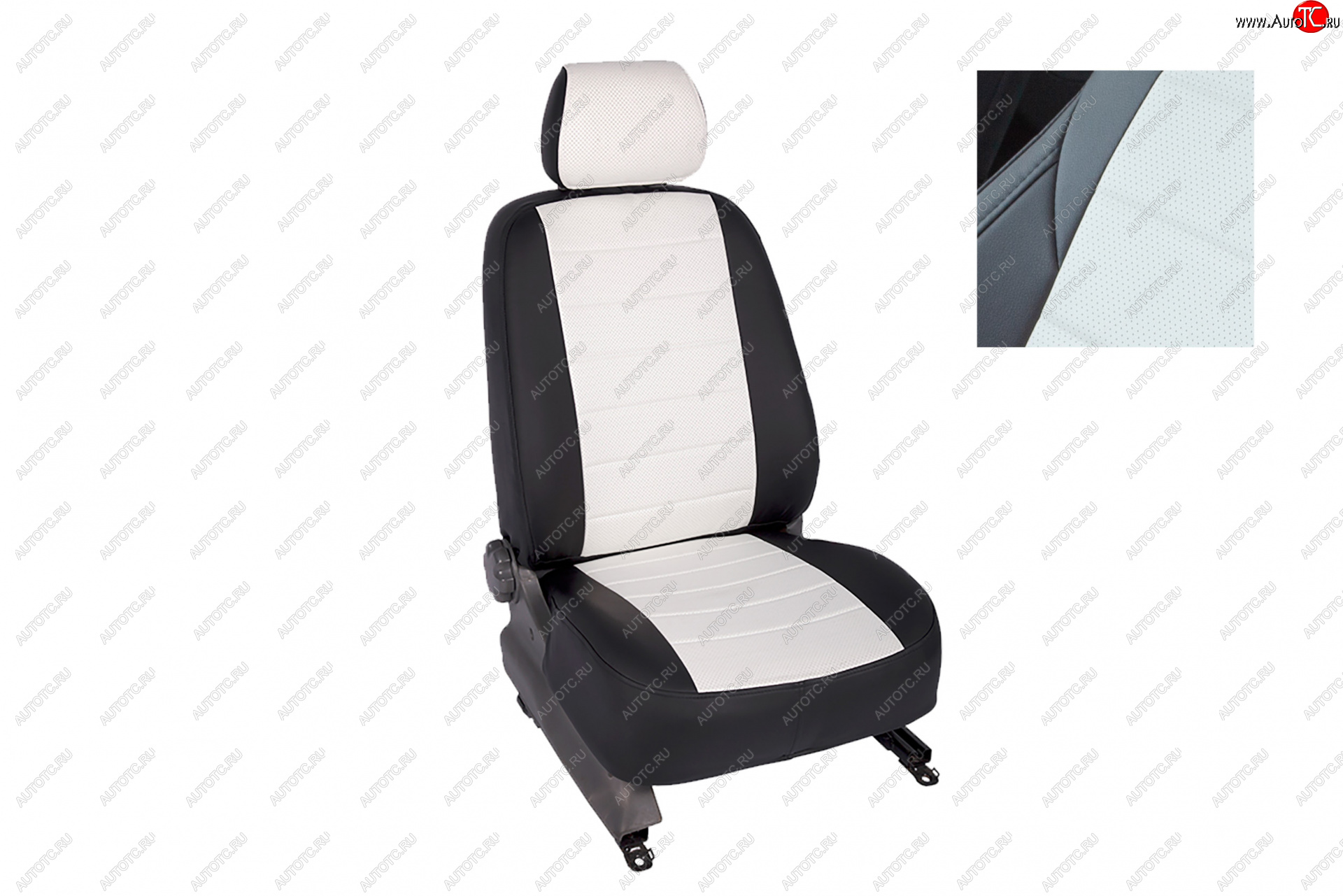 6 999 р. Чехлы Seintex (экокожа, 40/60, Airbag)  Лада Веста ( 2180,  SW 2181) - Веста Кросс ( SW 2181,  2180) (черный/белый)  с доставкой в г. Воронеж