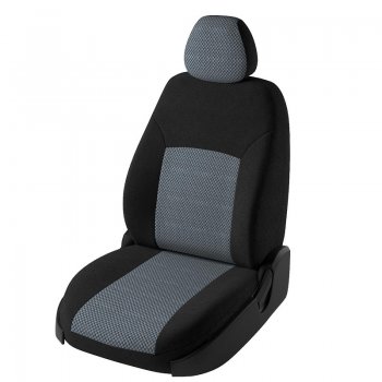 Чехлы для сидений Lord Autofashion Дублин (жаккард) Лада Веста SW 2181 универсал дорестайлинг (2017-2022) (Черный, вставка Стежок серый)