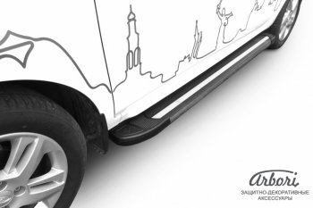 Порожки для ног Arbori Luxe Black Лада XRAY (2016-2022)