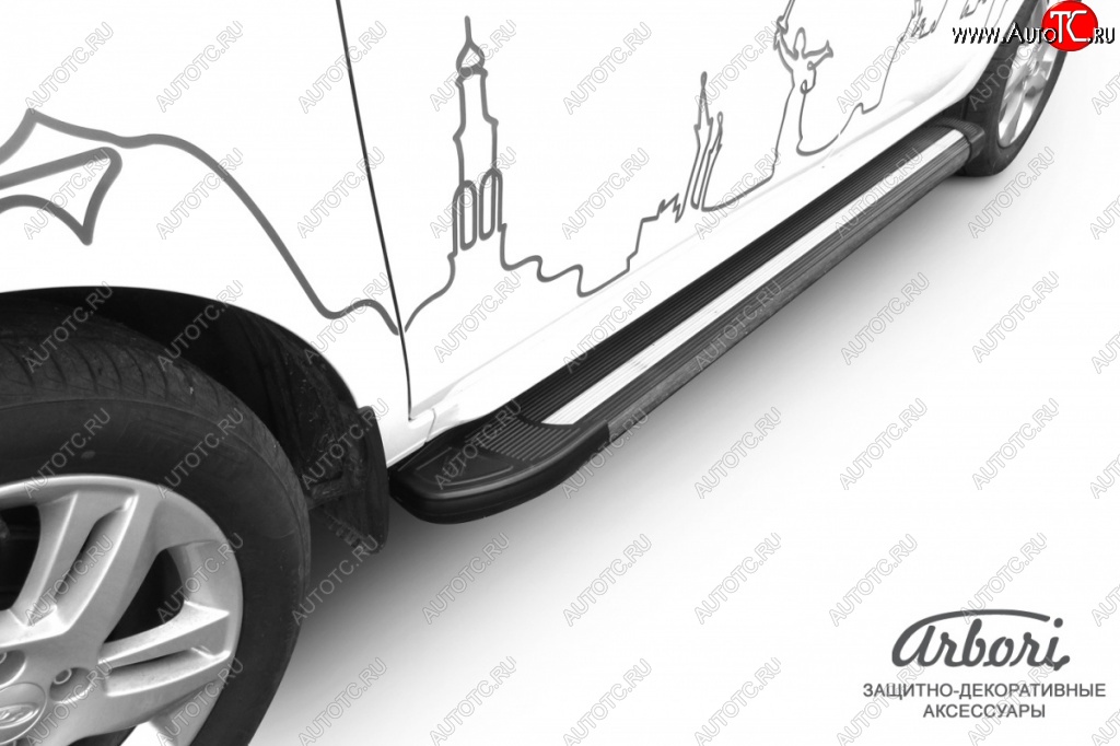 12 509 р. Порожки для ног Arbori Luxe Black Лада XRAY (2016-2022)  с доставкой в г. Воронеж