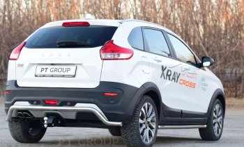 14 099 р. Защита порогов вогнутая Petroil Tuning (Ø51 мм)  Лада XRAY Cross (2018-2022) (Нержавеющая полированная сталь)  с доставкой в г. Воронеж. Увеличить фотографию 2