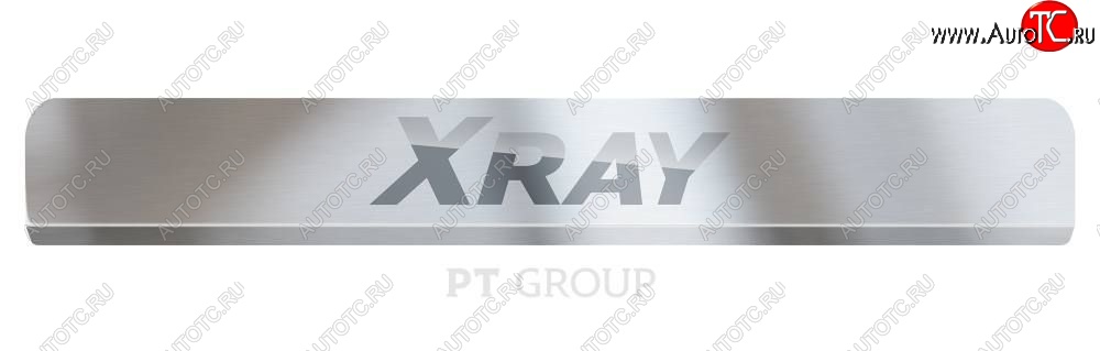 2 099 р. Пороги накладки в проем дверей Petroil Tuning Лада XRAY (2016-2022) (Нержавейка)  с доставкой в г. Воронеж