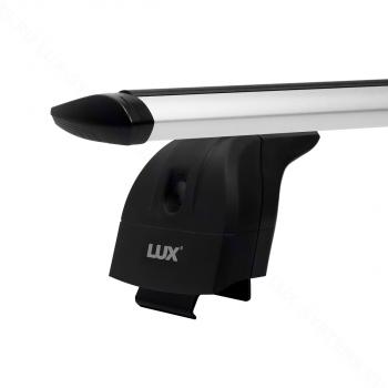 16 089 р. Багажник на крышу с низкими рейлингами сборе LUX  Лада XRAY - XRAY Cross (дуги аэро-трэвэл 110 см, без замка, серебро)  с доставкой в г. Воронеж. Увеличить фотографию 2