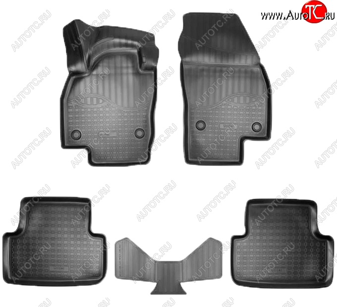 2 199 р. Коврики салонные Noplast (3D)  Volkswagen T-Cross (2019-2025) (Черные)  с доставкой в г. Воронеж