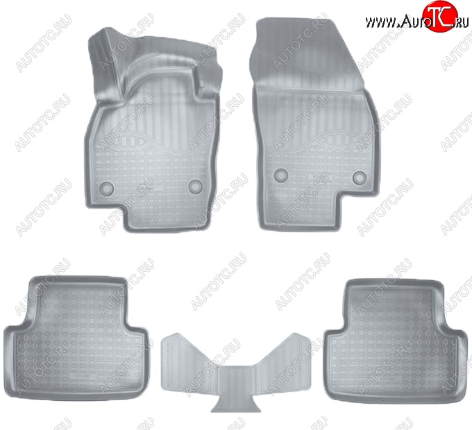 3 069 р. Коврики салонные Noplast (3D)  Volkswagen T-Cross (2019-2025) (Серые)  с доставкой в г. Воронеж
