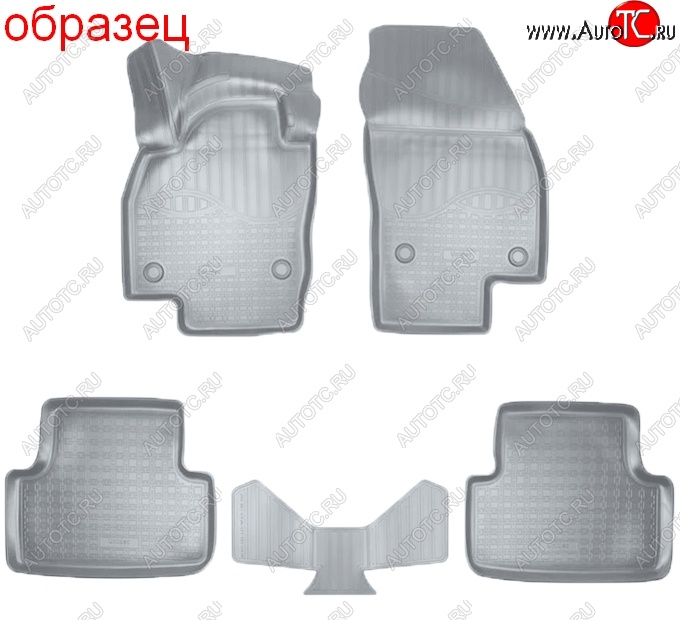 3 069 р. Коврики салонные Noplast (3D)  Volkswagen T-Roc  универсал (2017-2025) (Серые)  с доставкой в г. Воронеж