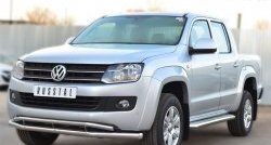 18 549 р. Защита переднего бампера (2 трубыØ63 и 42 мм, нержавейка) SLITKOFF Volkswagen Amarok дорестайлинг (2009-2016)  с доставкой в г. Воронеж. Увеличить фотографию 4