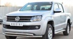 18 999 р. Защита переднего бампера (2 трубыØ63 мм, нержавейка) SLITKOFF Volkswagen Amarok дорестайлинг (2009-2016)  с доставкой в г. Воронеж. Увеличить фотографию 4
