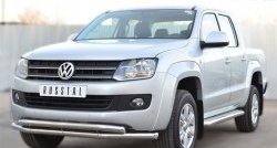 32 849 р. Широкая защита порогов SLITKOFF Volkswagen Amarok дорестайлинг (2009-2016)  с доставкой в г. Воронеж. Увеличить фотографию 3