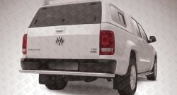 17 399 р. Защита заднего бампера из трубы диаметром 57 мм Slitkoff Volkswagen Amarok дорестайлинг (2009-2016) (Цвет: нержавеющая полированная сталь)  с доставкой в г. Воронеж. Увеличить фотографию 1