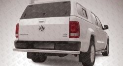 Защита заднего бампера из трубы диаметром 76 мм Slitkoff Volkswagen Amarok дорестайлинг (2009-2016)