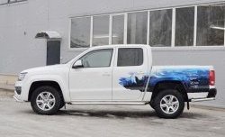 32 849 р. Порожки для ног (труба Ø63) SLITKOFF  Volkswagen Amarok (2016-2022) рестайлинг (лист - нержавейка, профиль - нержавейка)  с доставкой в г. Воронеж. Увеличить фотографию 3