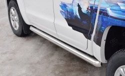 23 799 р. Защита порогов из круглой трубы диаметром 76 мм SLITKOFF Volkswagen Amarok рестайлинг (2016-2022)  с доставкой в г. Воронеж. Увеличить фотографию 2
