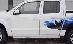 23 799 р. Защита порогов из круглой трубы диаметром 76 мм SLITKOFF Volkswagen Amarok рестайлинг (2016-2022)  с доставкой в г. Воронеж. Увеличить фотографию 4