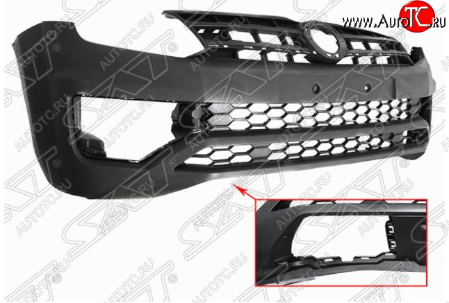 16 749 р. Передний бампер SAT Volkswagen Amarok рестайлинг (2016-2022) (Неокрашенный)  с доставкой в г. Воронеж