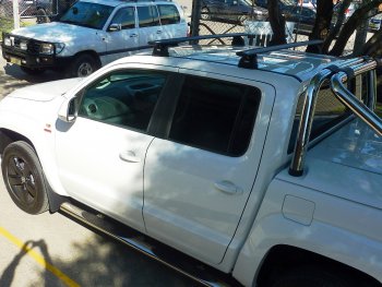 16 249 р. Багажник THULE WingBar Edge  Volkswagen Amarok (2009-2022) дорестайлинг, рестайлинг (Цвет: серебристый)  с доставкой в г. Воронеж. Увеличить фотографию 4