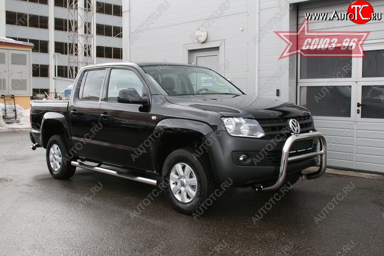 14 669 р. Защита переднего бампера Souz-96 (d76) Volkswagen Amarok дорестайлинг (2009-2016)  с доставкой в г. Воронеж