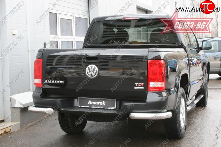 12 779 р. Защита заднего бампера Souz-96 (d76) Volkswagen Amarok дорестайлинг (2009-2016)  с доставкой в г. Воронеж