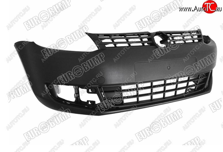 6 599 р. Передний бампер EUROBUMP (в сборе с решеткой)  Volkswagen Caddy  2K (2010-2015) рестайлинг (Неокрашенный)  с доставкой в г. Воронеж