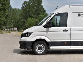 18 949 р. Защита переднего бампера (Ø63 мм, нержавейка) SLITKOFF Volkswagen Crafter 2 (2017-2025)  с доставкой в г. Воронеж. Увеличить фотографию 3