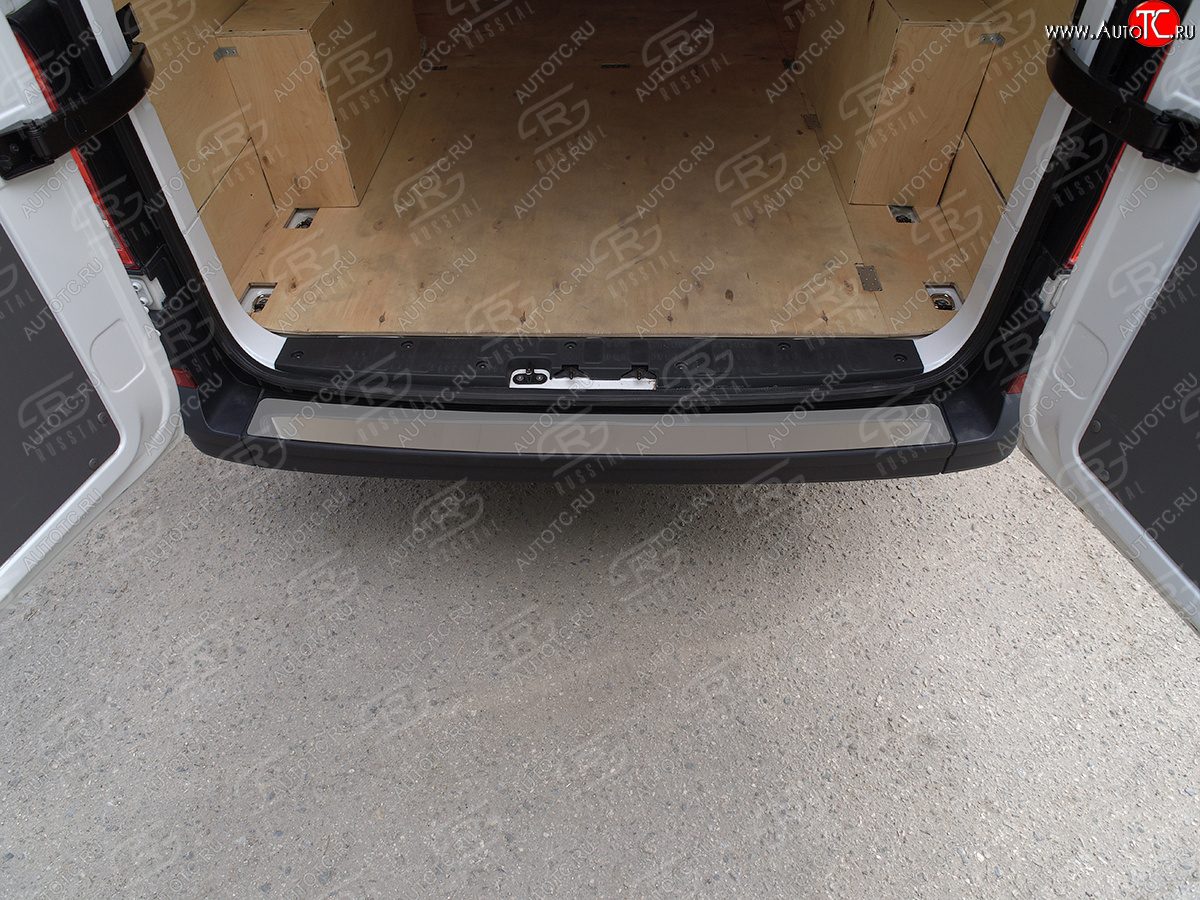 2 659 р. Защитная накладка заднего бампера Russtal Volkswagen Crafter 2 (2017-2025) (Нержавейка полированная)  с доставкой в г. Воронеж