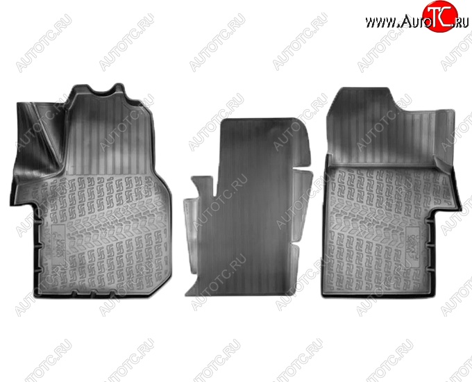 2 359 р. Коврики салонные Noplast (3D) Volkswagen Crafter 2 (2017-2025) (Черные)  с доставкой в г. Воронеж