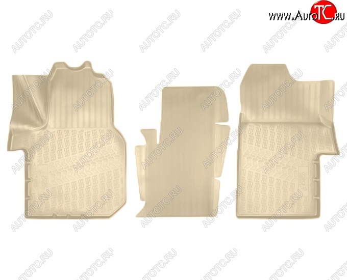 2 859 р. Коврики салонные Noplast (3D)  Volkswagen Crafter  2 (2017-2025) (Бежевые)  с доставкой в г. Воронеж