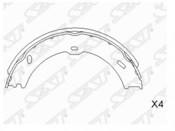 1 359 р. Колодки ручного тормоза SAT  Mercedes-Benz Sprinter  W906 (2006-2013), Volkswagen Crafter  1 (2006-2017)  с доставкой в г. Воронеж. Увеличить фотографию 1