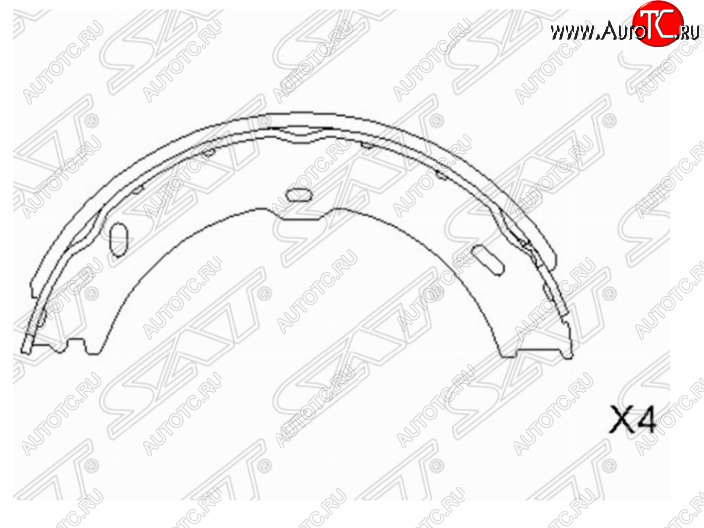 1 359 р. Колодки ручного тормоза SAT  Mercedes-Benz Sprinter  W906 (2006-2013), Volkswagen Crafter  1 (2006-2017)  с доставкой в г. Воронеж