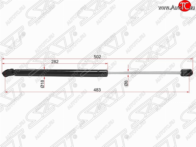 629 р. Газовый упор крышки багажника SAT  Volkswagen Golf ( 5,  6) (2003-2014) хэтчбэк, хэтчбэк 5 дв.  с доставкой в г. Воронеж