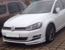 3 749 р. Накладка на передний бампер CT Volkswagen Golf 7 дорестайлинг, хэтчбэк 5 дв. (2012-2017) (Неокрашенная)  с доставкой в г. Воронеж. Увеличить фотографию 2