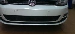 2 099 р. Сетка на бампер Russtal (черная) Volkswagen Golf 7 дорестайлинг, хэтчбэк 5 дв. (2012-2017)  с доставкой в г. Воронеж. Увеличить фотографию 3